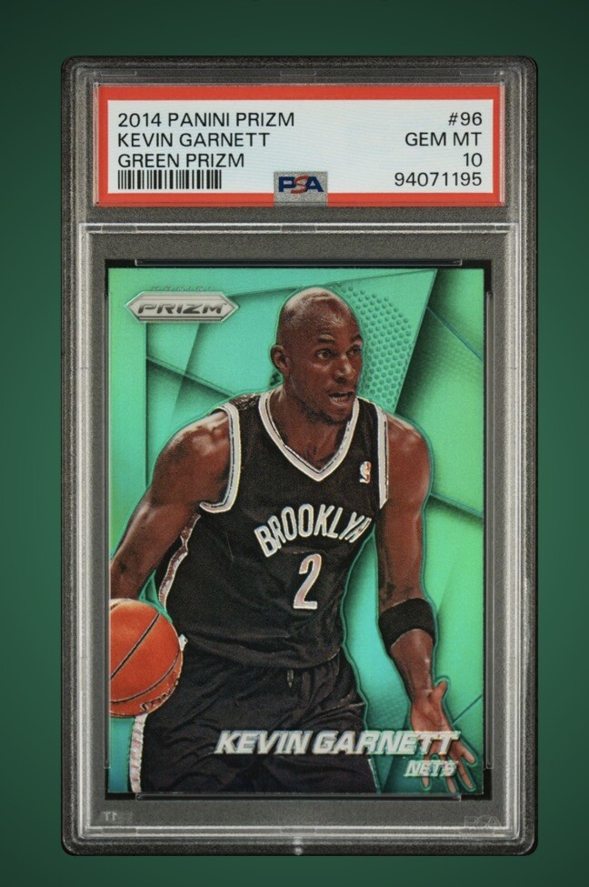 2014-15 Prizm #96 Kevin Garnett Green Prizm PSA 10 Gem Mint