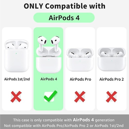 For Airpods 4Th Case Cover, Come with Cleaner Kit,Soft Skin Silicone Case Cover - Picture 6 of 6
