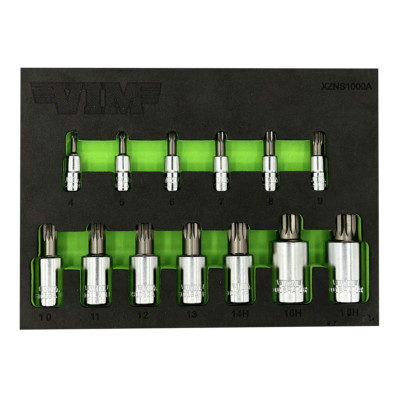 VIM Tools 13 Piece XZN Triple Square Driver Set - S2 Steel