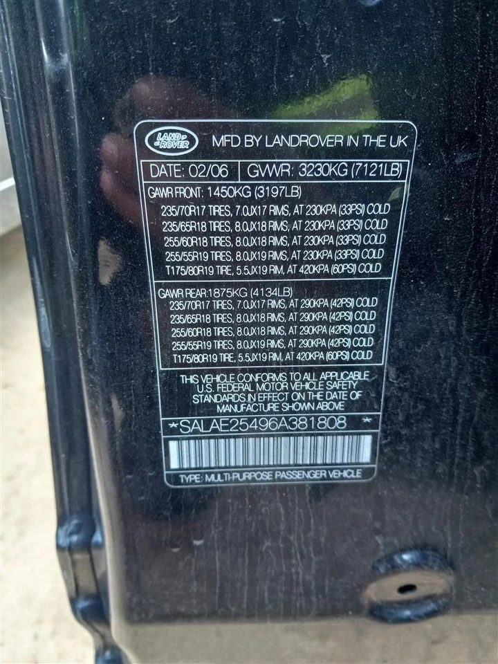 2006 Land Rover LR3 Left Headlight Assembly Black Xenon HID 179681 149K Miles - Image 4 of 4