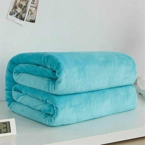 Soft for Bed Faux Fur Mink Solid Color Sofa Cover Bedspread Winter Plaid Blanket - Picture 11 of 25