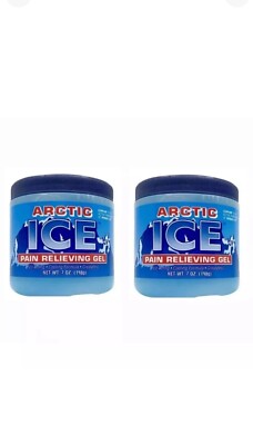 2 PACKS Of  Artic Ice Pain Relieving Gel 2% Menthol Blue 7.oz Exp:05/2027