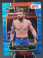 2022 Centered! Select Aqua Holo Prizm /299 RC #99 Paul Craig   UFC Rookie