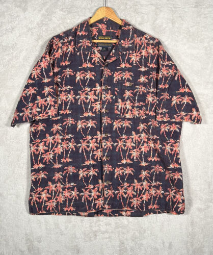Woolrich hawaiian shirt Men’s XL palm trees short sleeve