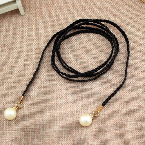 ✹Cintura Intrecciata Con Perline Da Donna Cintura Intrecciata Per Abiti ☆ - Foto 17 di 31