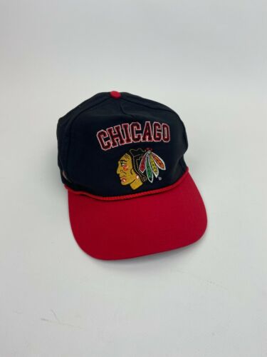 Vintage Black Red Chicago Blackhawks Hockey NHL B… - image 1