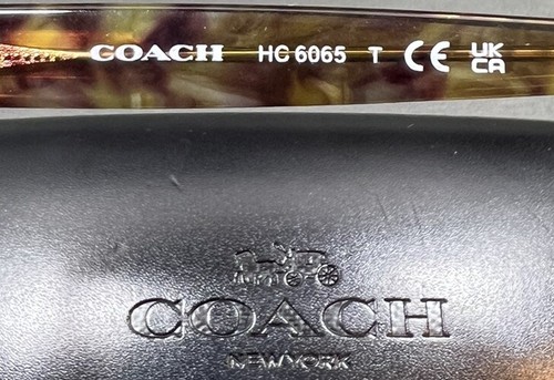 Coach HC 6065 5287 Confetti Light Brown Plastic Rectangle Eyeglasses 51-17-135 - Picture 8 of 8