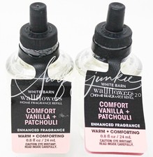 Bath & Body Works Wallflower Diffuser Plug In Bulb x2 Comfort Vanilla Patchouli