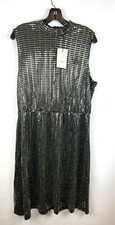 Junarose Women’s Black/Gray Sleeveless Dress Plus Size 1X