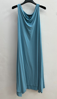 eileen fisher a line dress EILEEN FISHER Organic-Linen Square-Neck Dress