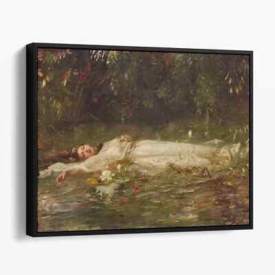 Ophelia by Friedrich Wilhelm Theodor Heyser Victorian Canvas Wall Art Print