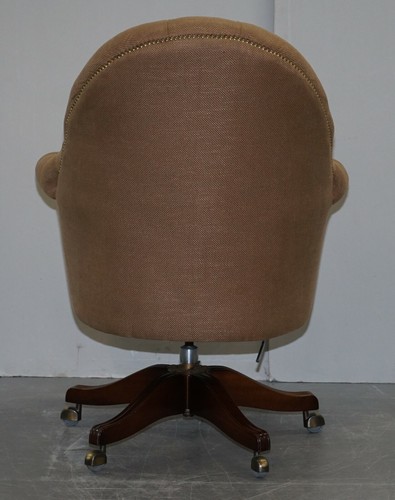 ONE OF A KIND FULLY RESTORED MAHOGANY CHESTERFIELD CAPTAINS DIRECTORS ARMCHAIR - Picture 12 of 12
