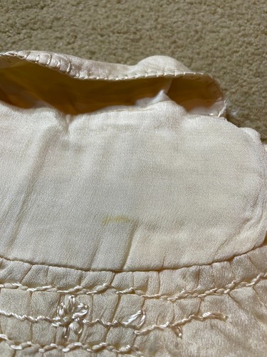 Antique Victorian Edwardian Baby Christening Baptismal Silk Jacket Ivory Coat - Picture 8 of 11