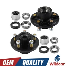 2 Trailer Idler Hub Kits 5 on 4.5 For 3500 lbs Axle 5x4.5 5 Lug Trailer Hub Kit