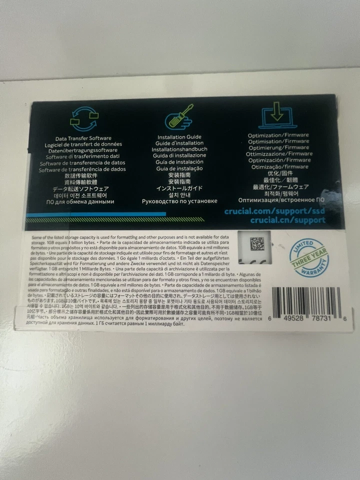 Crucial SATA 120GB BX500 2.5" SSD Internal Solid State Drive NIB - Image 2 of 2