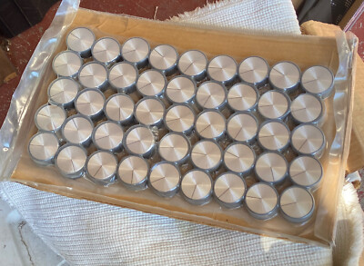 factory lot in 45 NOS in pkg round large (1.75'')  inset indicator knobs 70s 80s