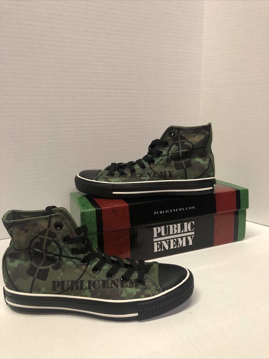 PUBLIC ENEMY HIP HOP RAP SERIES 1 CHUCK STYLE SNEAKERS MENS 7