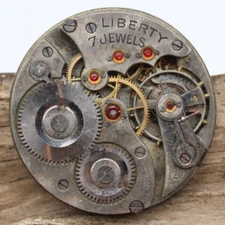 VINTAGE LANGENDORF LIBERTY SWISS POCKET WATCH MOVEMENT 7j 42.9mm (PM)