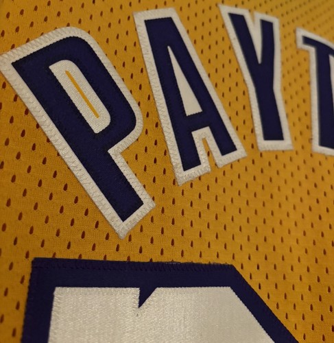 Gary Payton Los Angeles Lakers NBA Jersey Men L Reebok Gold Glove HWC Sewn #20 - Picture 3 of 13