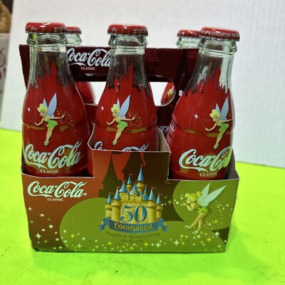 2005 DISNEYLAND 50TH ANNIV TINKER BELL COCA-COLA COKE BOTTLES 6