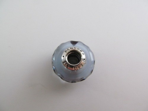 Authentic New Pandora Wavy Dark Blue Murano Glass Ocean Charm - Picture 4 of 5