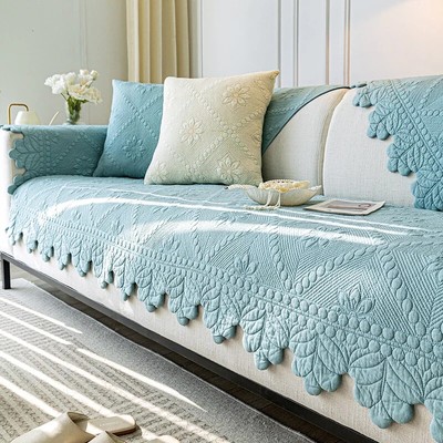 Nordic Sofa Cushion Cover for Living Room Non-slip Jacquard Couch Cover Towel