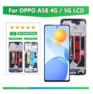 Original 6.72 ''pour Oppo A58 4G écran lcd avec écran tactile numériseur assemblée pour oppo A58 4G CPH2577 écran LCD avec cadre  509