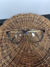 Vintage Eye Glasse Diane Von Furstenberg Horned Rim Gold Trim Eye Glasses Frames