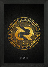 decred cryptocurrency Framed Wall Art Poster Canvas Print Picture