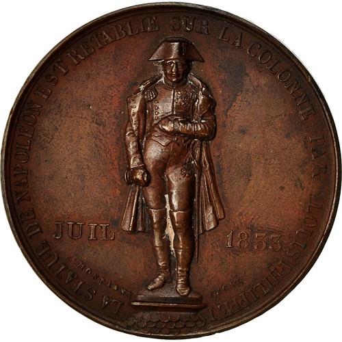 [#553405] Frankrijk, Medaille, Louis Philippe Ier, Rétablissement de la Statue d - Afbeelding 2 van 2
