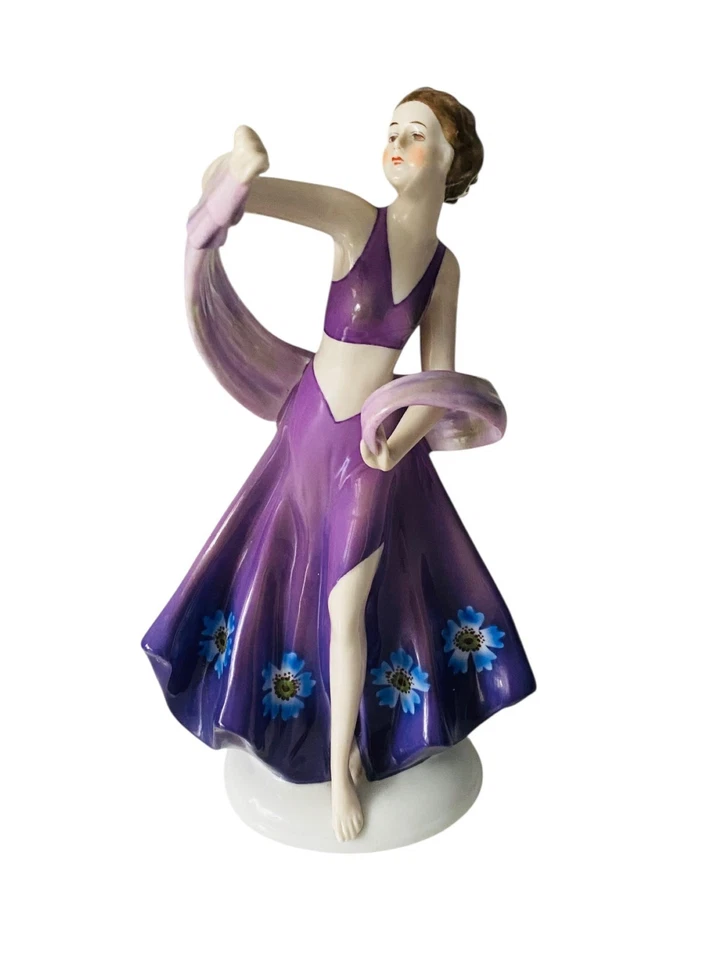 Art Deco German Porcelain Dancing Lady Fasold & Stauch circa 1930 - image 2 of 4