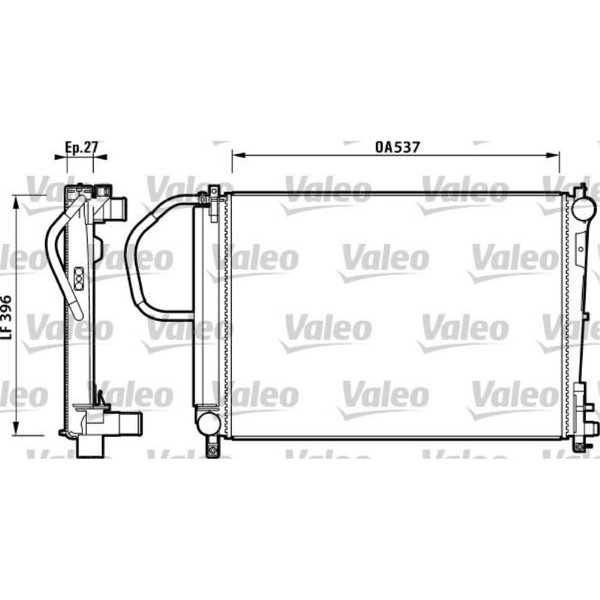 Valeo WasserküHler MotorküHler Alu FüR Chrysler Voyager IV RG 2.8 CRD 2.5 RS-image