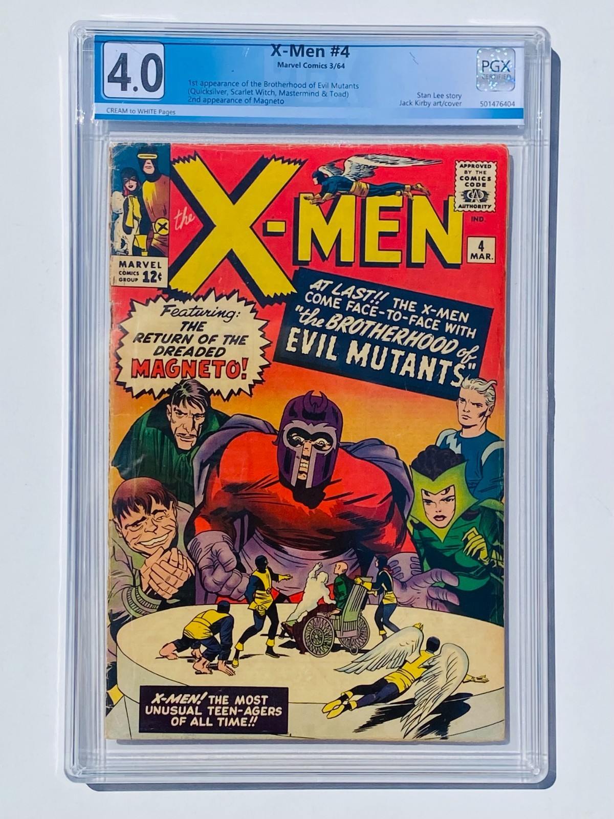 The X-Men #4 (Marvel Comics March 1964) PGX Certified 4.0 Very Good