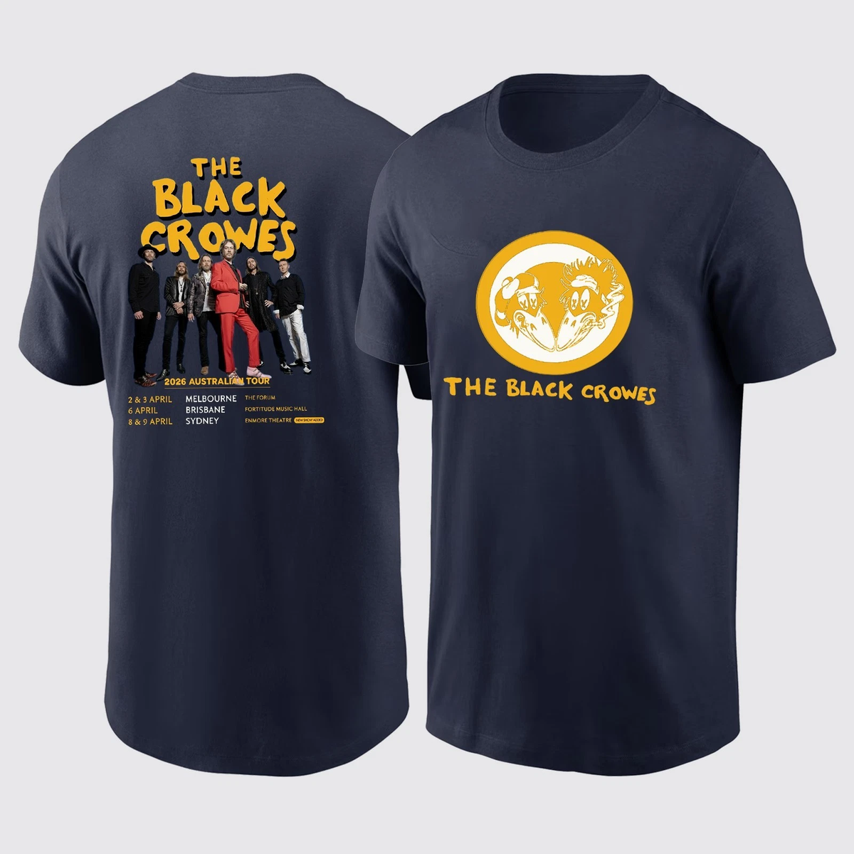 The Black Crowes Tour 2026 Two Sided Shirt - Multicolors, Size S
