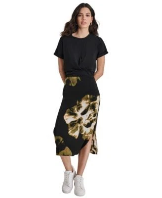DKNY Womens T-Shirt Midi Dress Bkexp Pht M 755403522955 M RT $129.0 #2