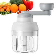 Multi-Functional Manual Food Processor Vegetable Chopper, Hand-Powered handle...