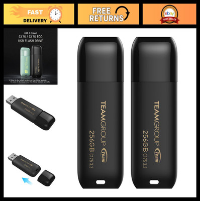 256GB USB 3.2 Flash Drive 2-Pack, 100MB/s Read Speed, External Storage for PC/La
