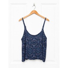 Abercrombie  Fitch Blue Paisley Modal Camisole Tank Top Womens Large L