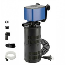 320GPH 3in1 Submersible Internal Filter Oxygen Water Pump Aquarium Fish Tank 20W
