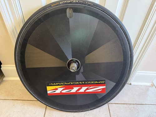 Zipp Rear Disc Wheel Carbon Fiber 650c 10-speed Speed Weaponry Tubular - Picture 7 of 12