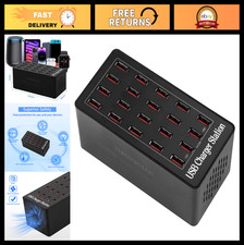 100W 20-Port USB Charging Station Hub, Multi-Device Charger for Phones, Tablets