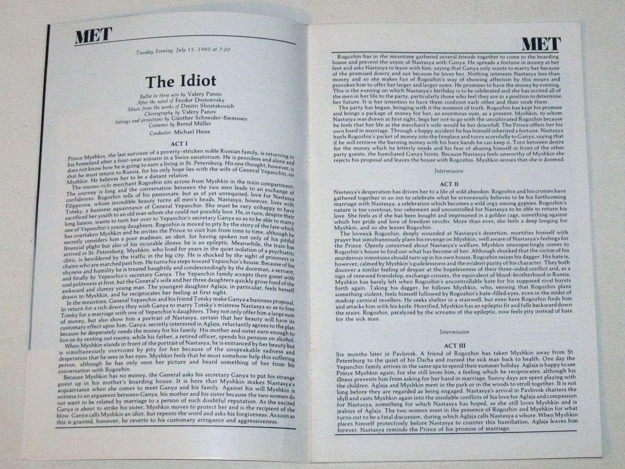 Rare 1980 BERLIN BALLET with Rudolf NUREYEV Lincoln Center STAGEBILL ...
