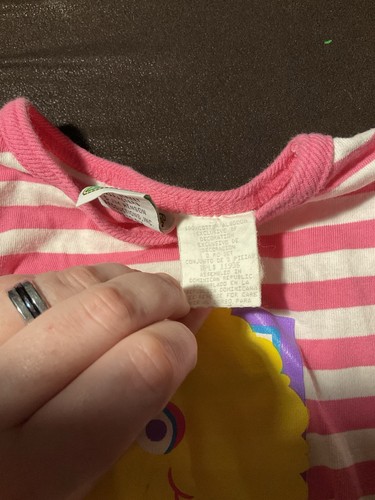 Sesamstraße Big Bird Tennis gestreiftes Kurzarmshirt Kleinkind Größe 3T - Bild 6 von 6