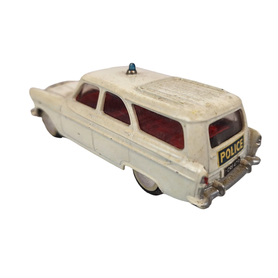 Carro de polícia Corgi Toys 419 Ford Zephyr patrulha rodoviária branco caixa fundido - Imagem 3 de 4