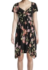TOMMY BAHAMA NWT 150 Petal of Honor Cap Sleeve Tie Front Dress Size Large