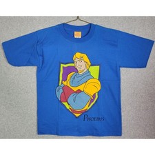 Vintage Disney Hunchback of Notre Dame Phoebus Blue Graphic T-Shirt Youth M NWT