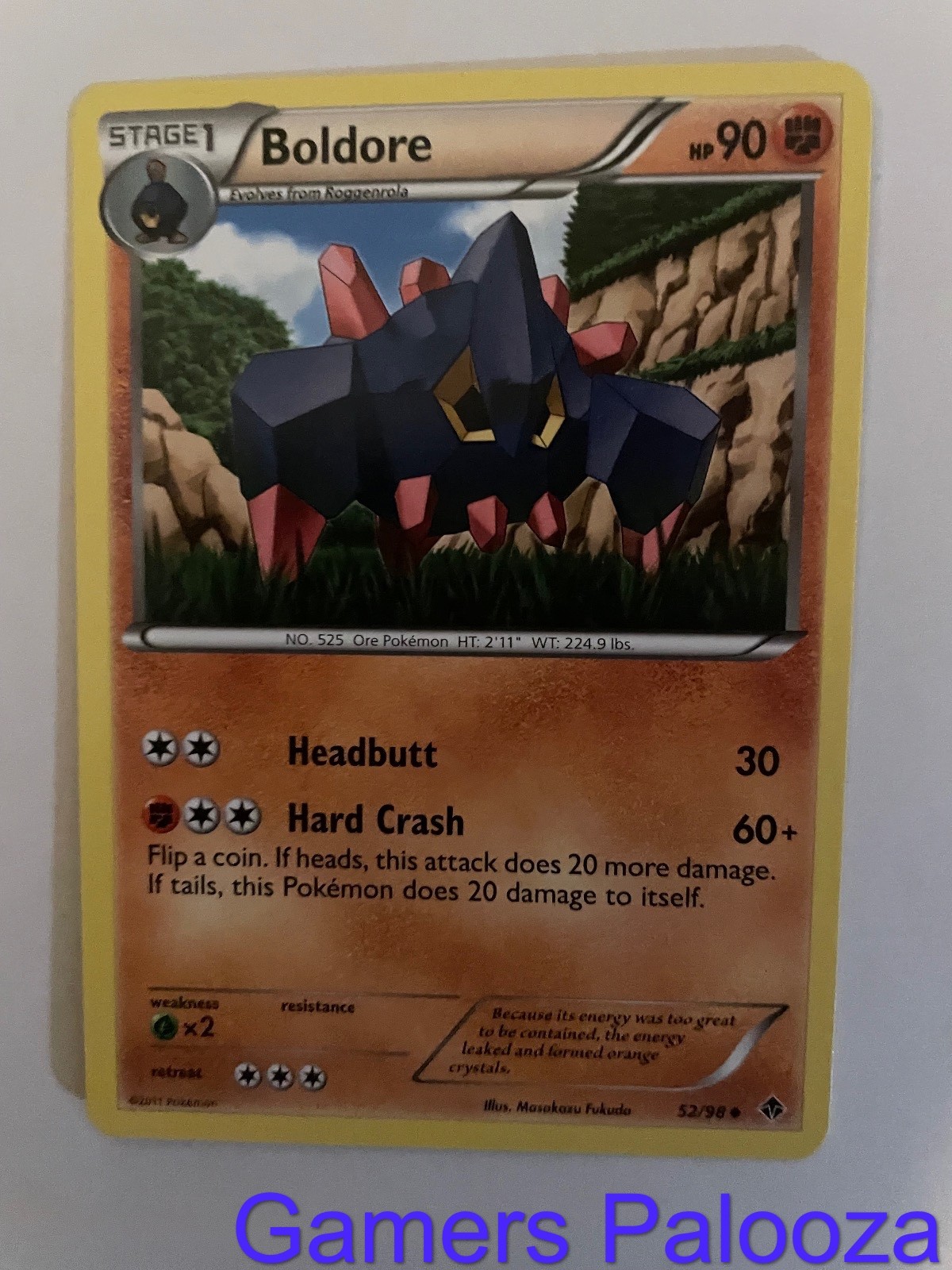 Boldore 52/98 Uncommon Emerging Powers Pokemon Near Mint