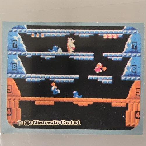 Vintage 1984 Famicom Menko Card - Ice Climber Nintendo - Popo & Nana Retro Game