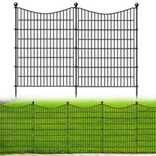10 Panels No Dig Dog Fence Outdoor for Yard, 40 in H X 23.6 ft L Decorative...