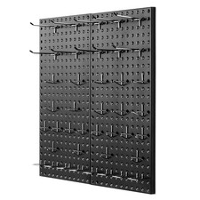 Metal Pegboard Panels 2 Pcs 24" x 12" Wall Organizer for Garage Tool Storage